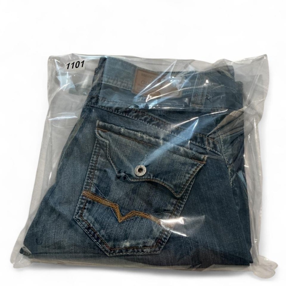 Guess Denim Shorts Mens 30 Blue Distressed Button Fly Jorts M71H2991 - Picture 8 of 8